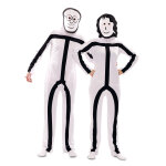 D�guisement avec masques stickman adulte