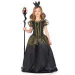 Dguisement mchante reine noire fille