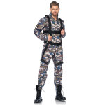 Dguisement militaire vert et beige homme
