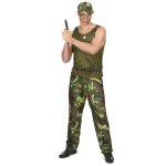 Dguisement militaire vert kaki homme