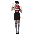 Dguisement mime noir et blanc femme