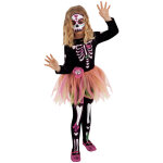 Dguisement miss dia de los muertos avec masque et collants fille