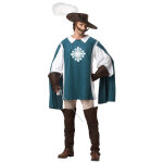 D�guisement mousquetaire bleu et blanc homme