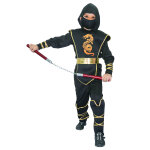 Dguisement ninja noir et dor garon