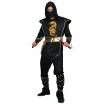 Dguisement ninja noir et dor homme