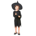 Dguisement noir de sorcire fille halloween