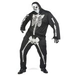 Dguisement noir squelette homme grande taille halloween