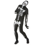 Dguisement noir squelettehomme halloween