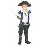 Dguisement pirate bleu et blanc garon