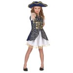 Dguisement pirate bleu fonc fille