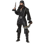 Dguisement pirate chemise noire homme
