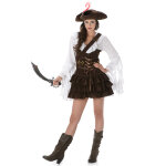 Dguisement pirate effet peau de chamois femme
