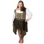 Dguisement pirate flibustire vert grande taille femme