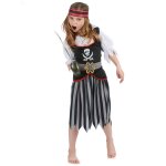 Dguisement pirate motif tte de mort fille