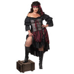 Dguisement pirate noir grande taille femme