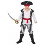 Dguisement pirate avec rayures noires et blanches garon