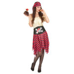 Dguisement pirate avec tte de mort femme