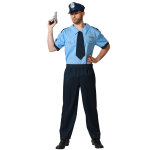 Dguisement policier pantalon bleu homme