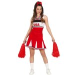 D�guisement pompom girl rouge adolescente