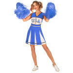 D�guisement pompom girl usa bleu femme