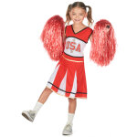 Dguisement pompom girl usa rouge fille