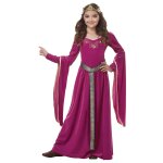 Dguisement princesse mdivale velours rose fille