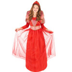 Dguisement reine mdivale aux manches bouffantes fille