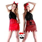 Dguisement reversible pirate et dmon femme