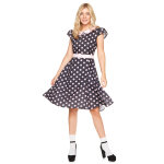 Dguisement robe 50's  pois roses femme
