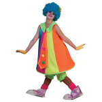 Dguisement robe clown fluo femme
