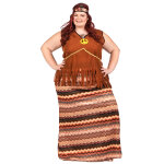 Dguisement robe hippie longue femme grande taille