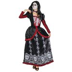 Dguisement robe longue dia de los muertos femme