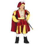 Dguisement roi velours rouge et jaune garon