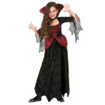 Dguisement rouge et noir vampire fille