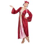 Dguisement rouge reine mdivale femme