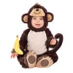 Dguisement singe avec hochet banane enfant