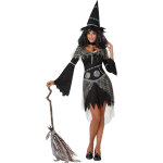 Dguisement sorcire grise et noire femme halloween