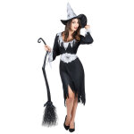 Dguisement sorcire noir et blanc femme