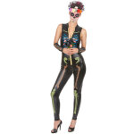Dguisement squelette femme multicolore halloween