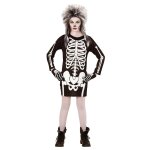 Dguisement squelette noir et blanc fille halloween