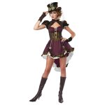 Dguisement steampunk femme bordeaux