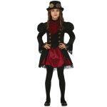 Dguisement steampunk rouge glamour fille