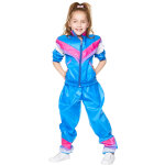 Dguisement survtement bleu annes 80 fille