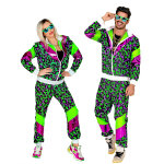 Dguisement survtement imprim lopard fluo adulte