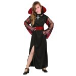 Dguisement vampire classique noir et rouge fille