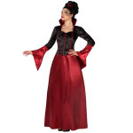 Dguisement vampire rouge et noire femme halloween