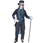 Dguisement vampire victorien bleu homme