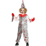 Dguisement zombie arlequin ensanglant enfant