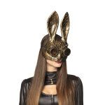 Demi masque lapin dor� adulte steampunk