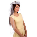 Diadme argent avec voile